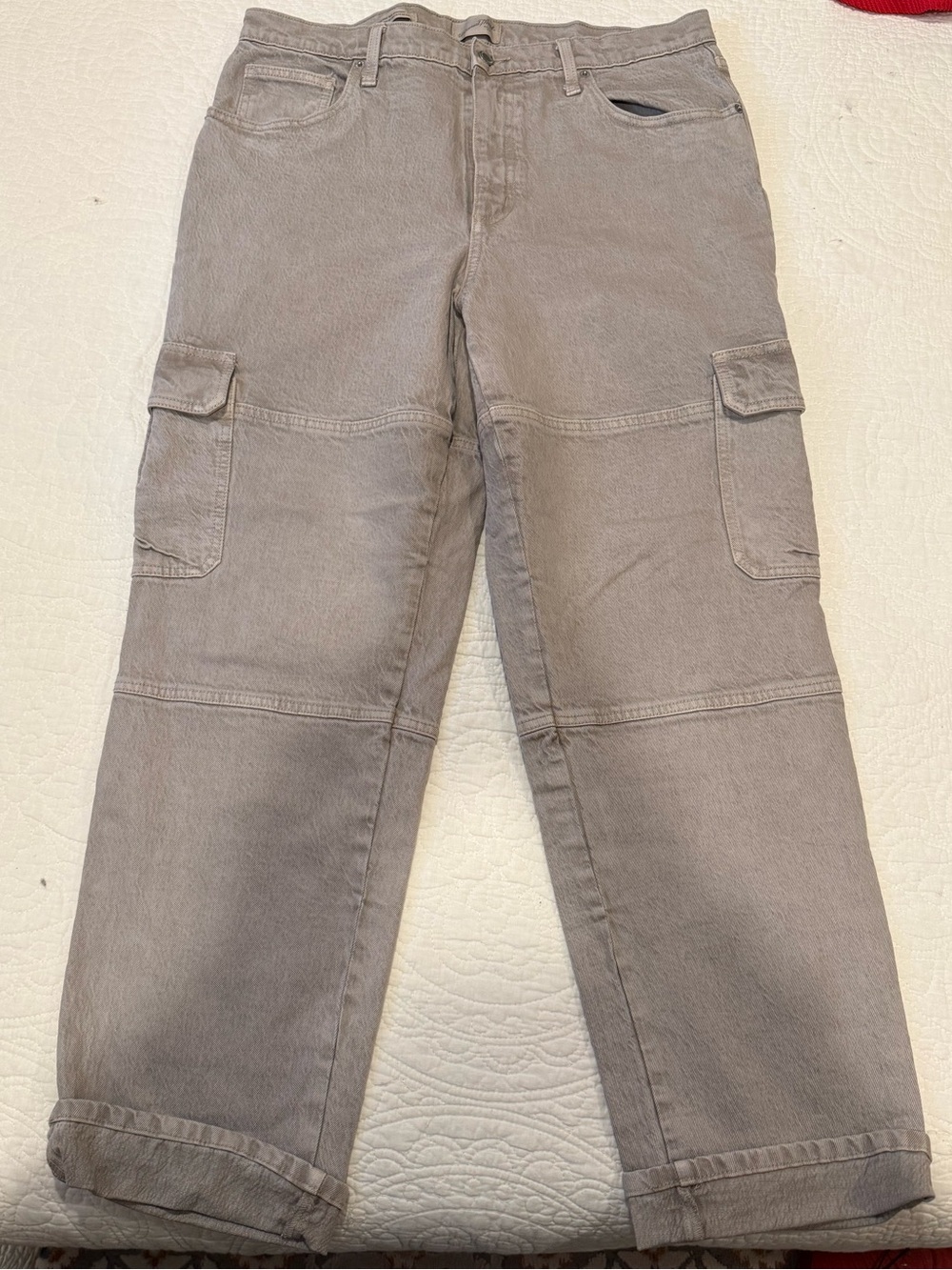 Universal Thread Tan Cargo Pants with Side Flap Pockets